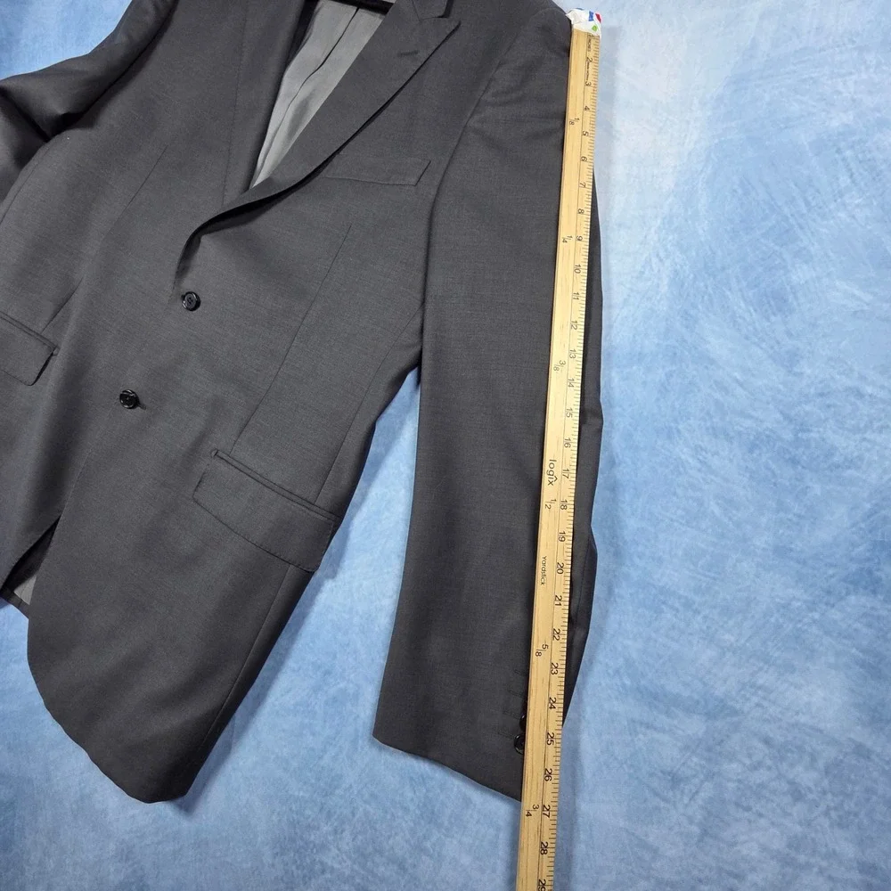 Gariani Dallas Tufo Suit Sport Coat Mens 44L Gray Super 150s Wool Made in Italy
